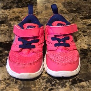 Pink/navy blue Nike shoes